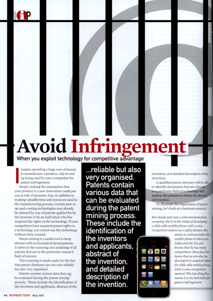 [Business Today] Avoid Infringement When You Exploit Technology for Competitive Advantage-Pg 1