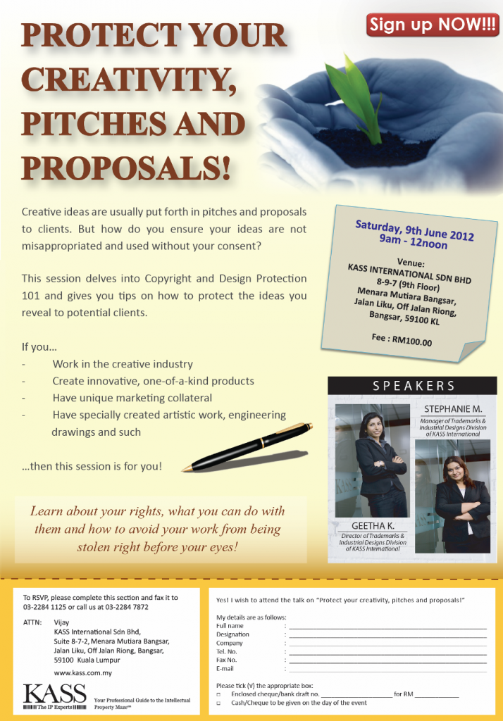 Protect Your Creativity Pitches Products