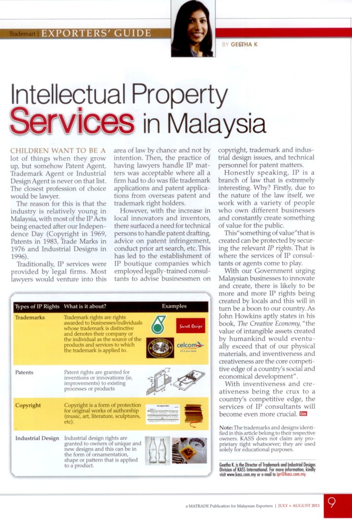 [trade] Dienstleistungen für geistiges Eigentum in Malaysia