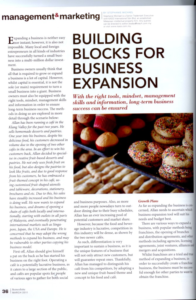 [Business Today] Building Blocks for Business Expansion - Page 1