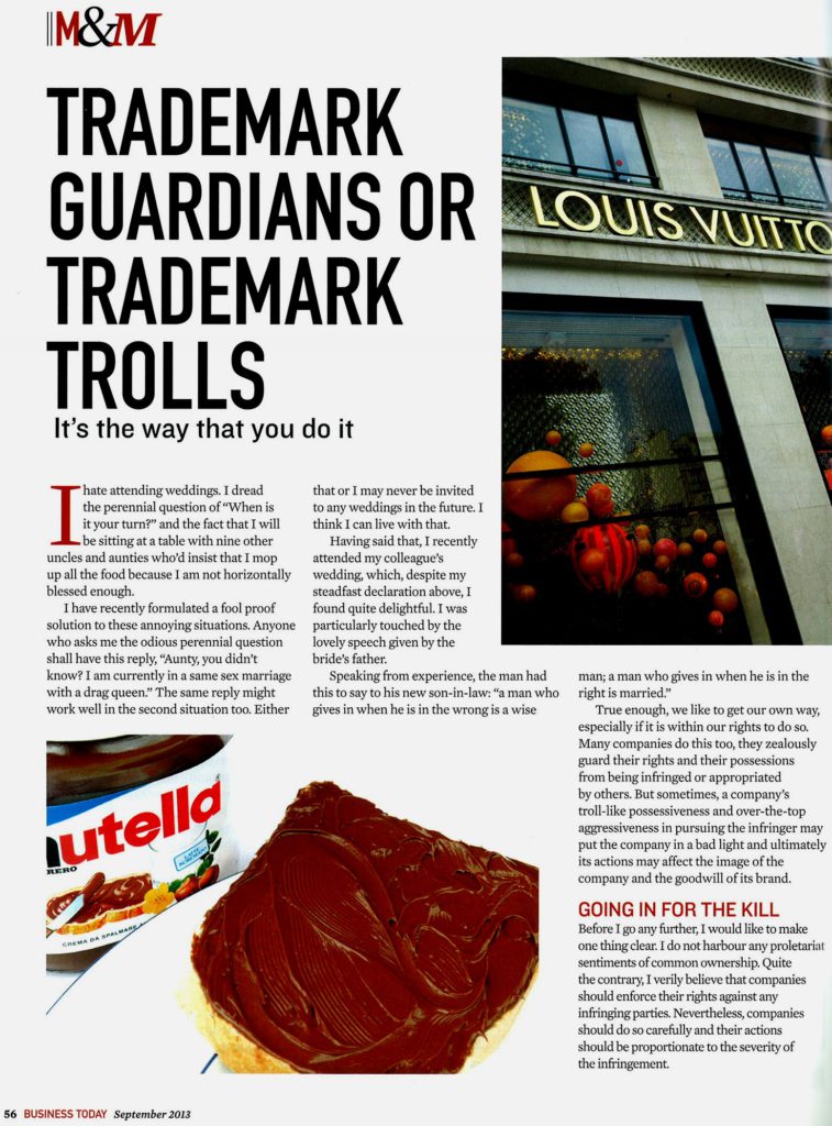 [Business Today] Trademark Guardians or Trademark Trolls-Pg 1