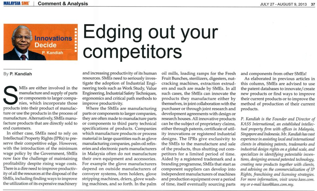[Malaysia SME] Edging Out Your Competitors