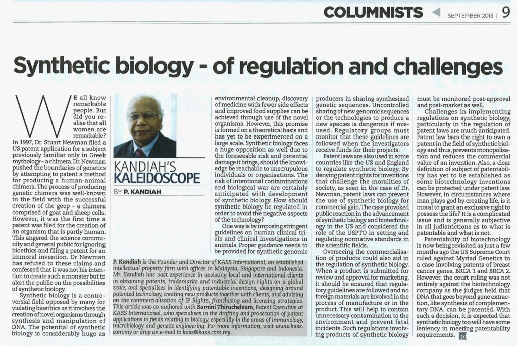 [Die Petrischale] Synthetic Biology-of Regulation and Challenges