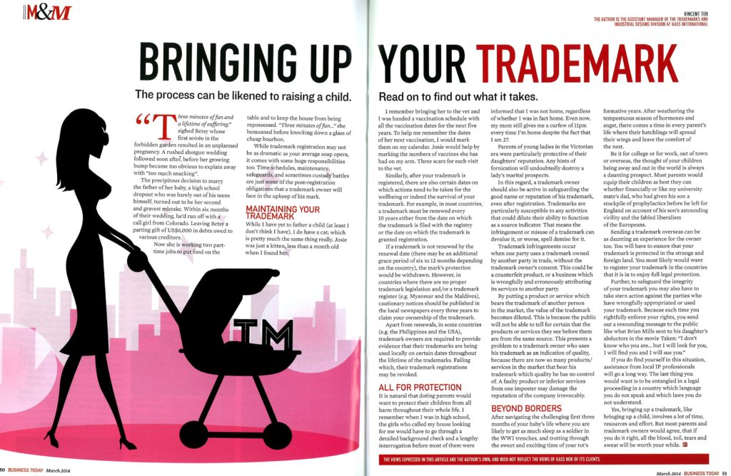 [Business Today] Bringing Up Your Trademark