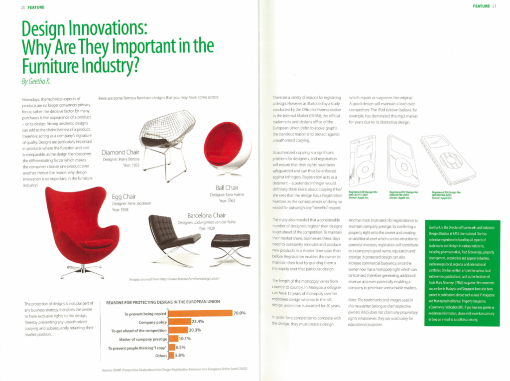 [MGCC perspectives] Design Innovations - Why Are They Important in the Furniture Industry - Jan&Feb 2013